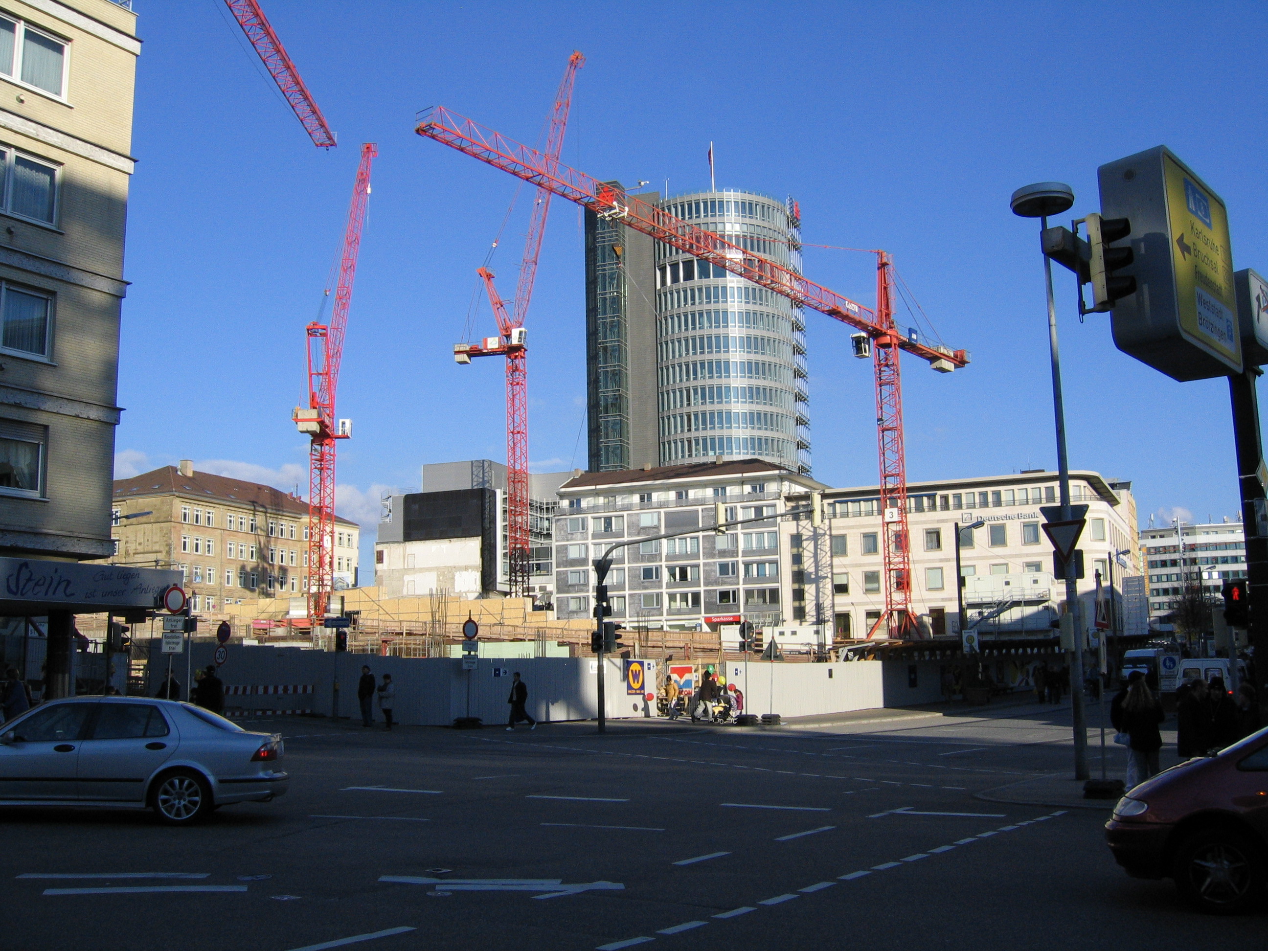 Bau der Schlössle-Galerie Pforzheim 26. Oktober 2003